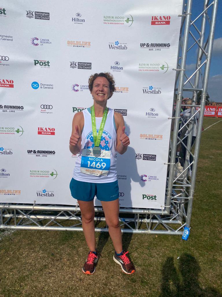 Nicola Harrison, who completed a half marathon to raise money